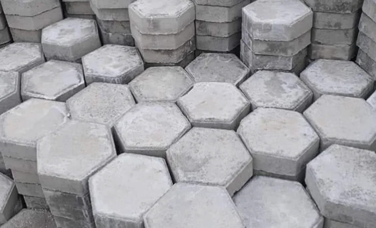 Paving block hexagon